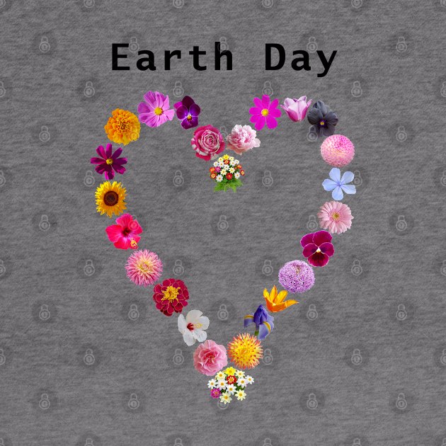 Earth Day Floral Heart by ellenhenryart